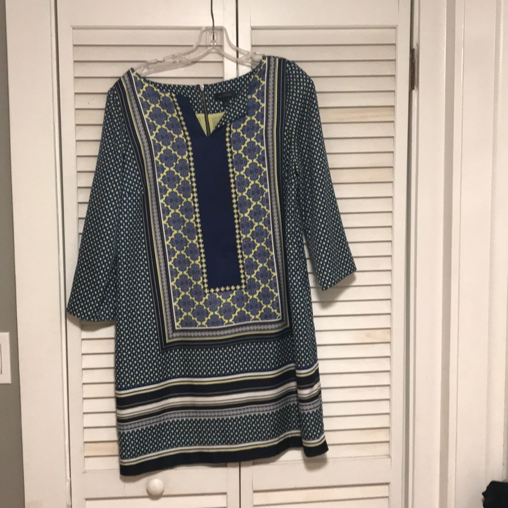 Limited navy patterned dress